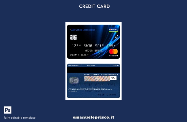 modello di carta mastercard Uzbekistan Qishloq Qurilish Bank in stile verificato
